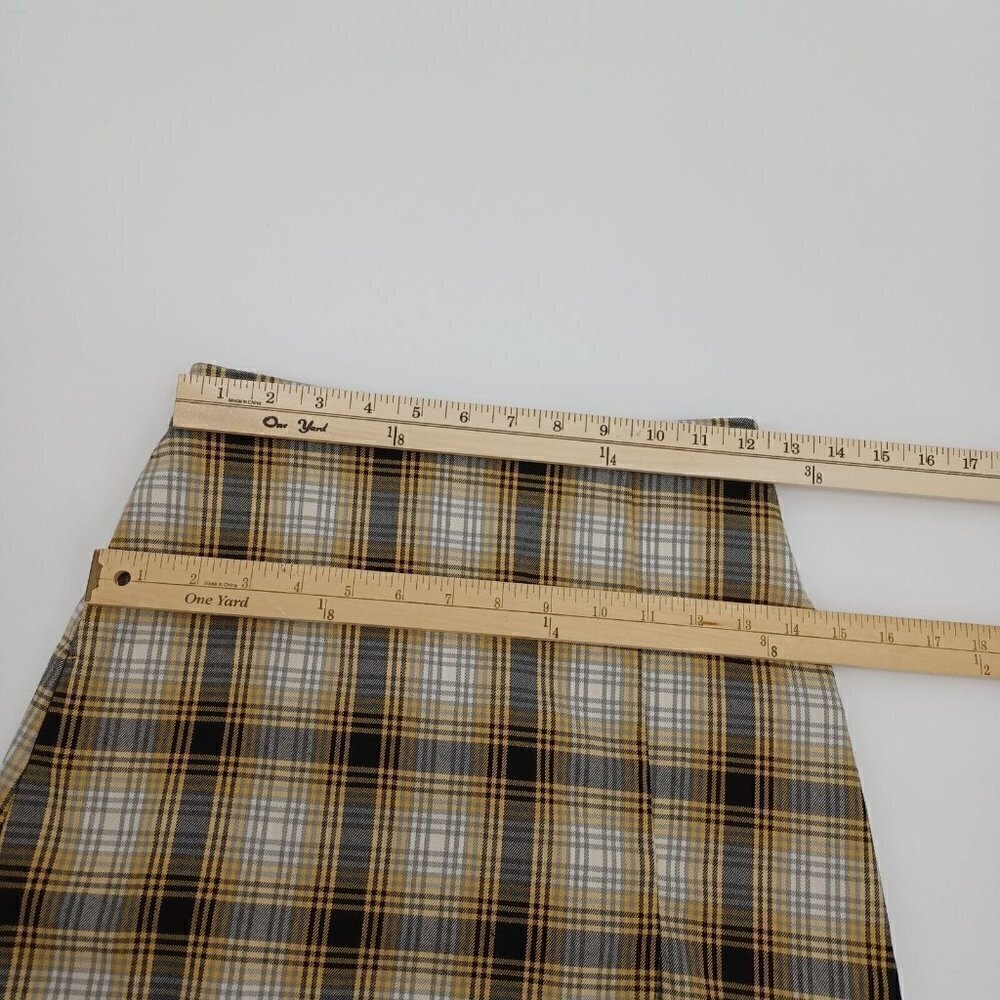 Urban Outfitters Yellow Plaid Mini Skirt Women's XS Preppy Academia Clueless Y2K - Picture 10 of 11